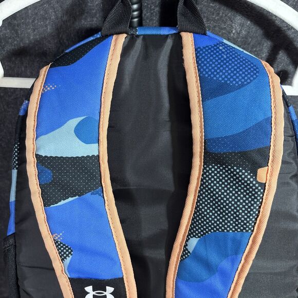 Under Armour UA Hustle Sport Unisex Camo 15" Laptop Backpack ~ Blue / Orange Use - Picture 9 of 16